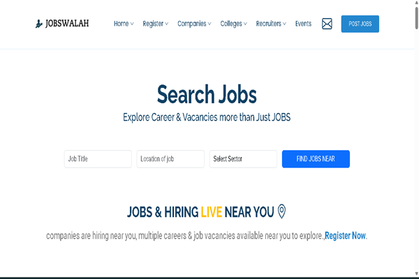 Jobswalah online portal for posting jobs 